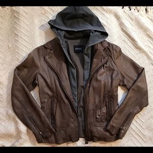 Doma Hooded Leather Jacket